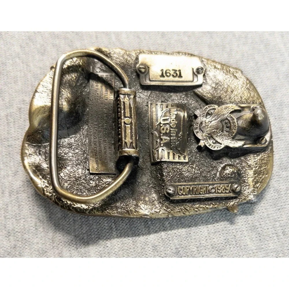 Vtg‎ 1985 ATV Rider All Terrain Vehicle Belt Buckle Great American Buckle Co.